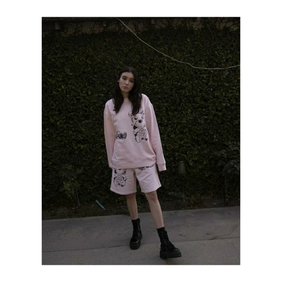 drew house theodore sketch sweatshort, off-white - Picture 3 of 10